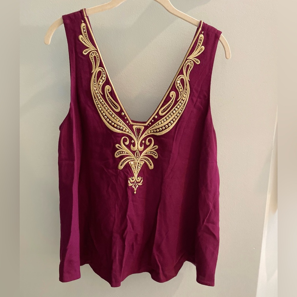 Lilly Pulitzer Owen Shiraz Top NWT size M